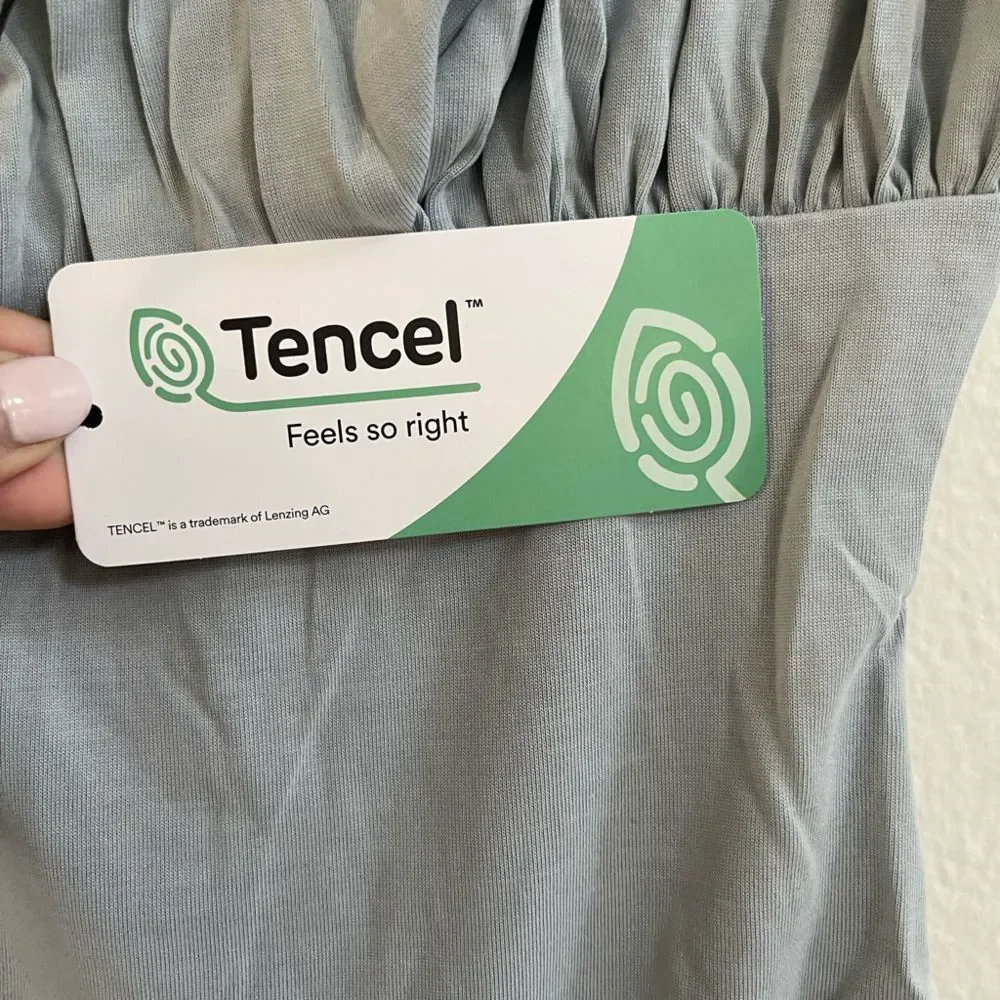 Love Tree Ruched Tank Top Bodysuit in Grey Size Large - Picture 2 of 6